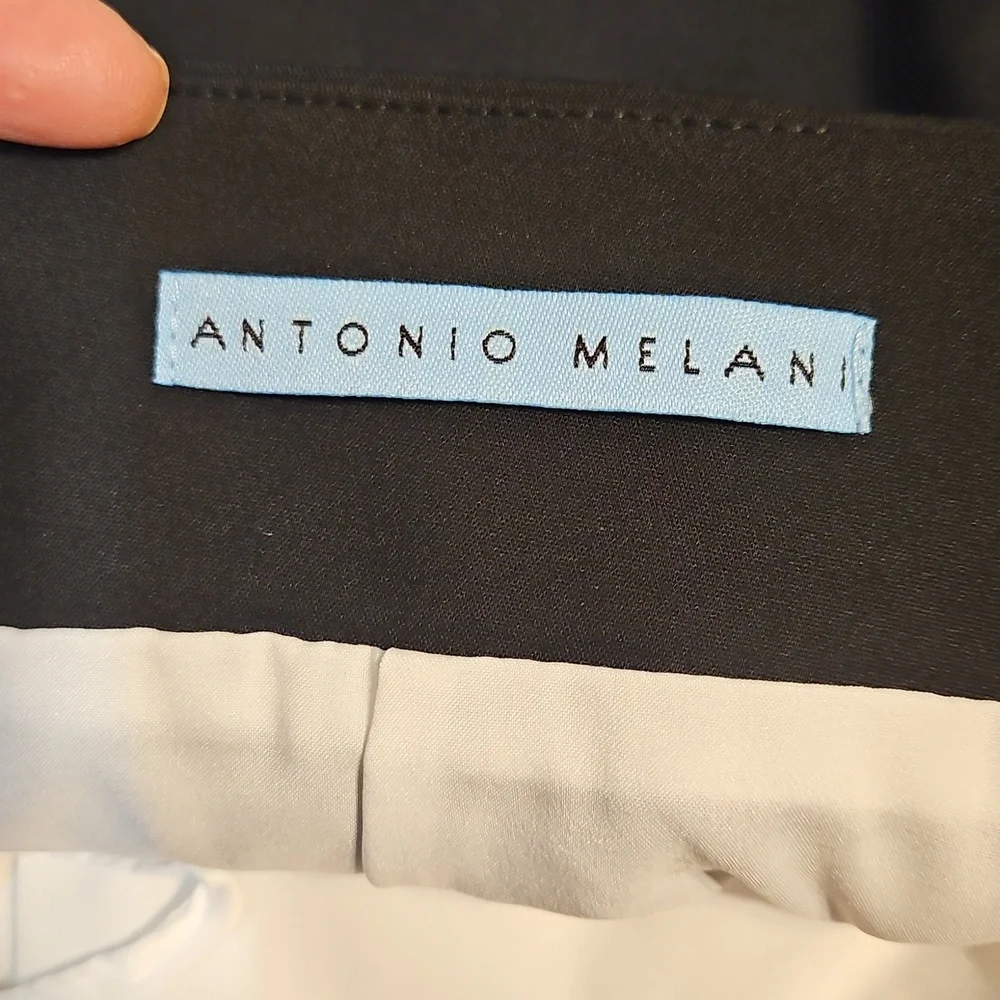 ANTONIO MELANI Black and White Mini‎ Pencil Skirt